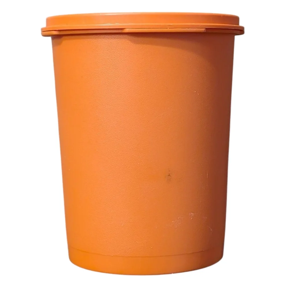 Tupperware Canister Container Orange Vintage 811-4 with Lid Retro VTG - Picture 3 of 10